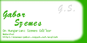 gabor szemes business card